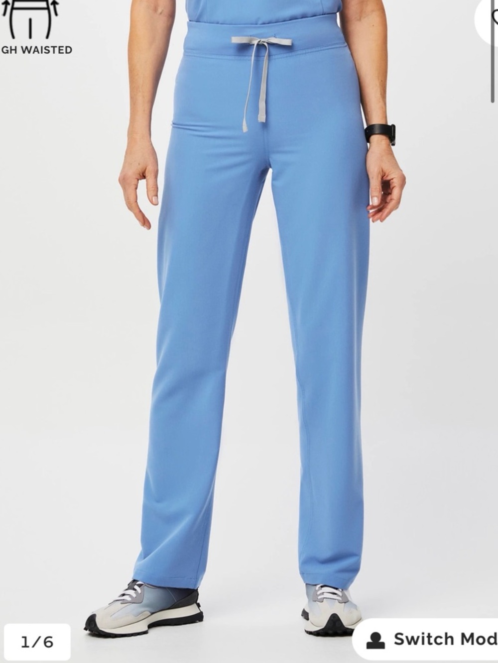 FIGS Ceil Blue High Waisted Livingston Basic Scrub Pants
